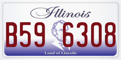 IL license plate B596308