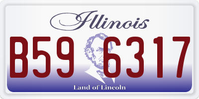 IL license plate B596317