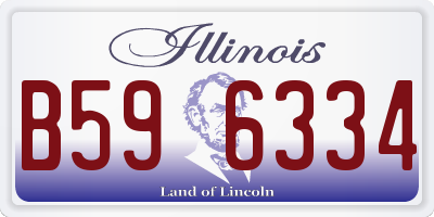IL license plate B596334