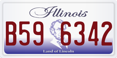 IL license plate B596342