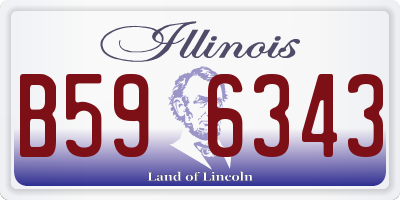 IL license plate B596343
