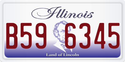 IL license plate B596345