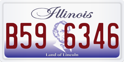 IL license plate B596346