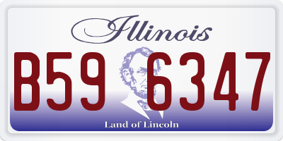 IL license plate B596347