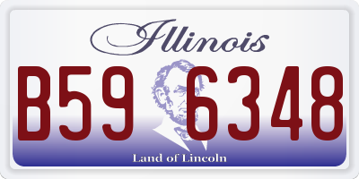 IL license plate B596348