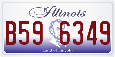 IL license plate B596349