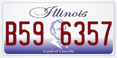 IL license plate B596357
