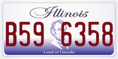 IL license plate B596358