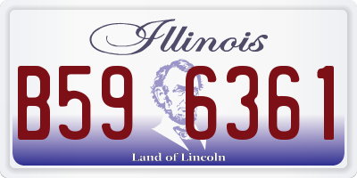 IL license plate B596361