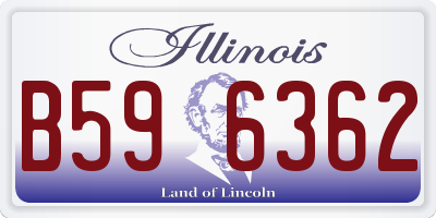 IL license plate B596362