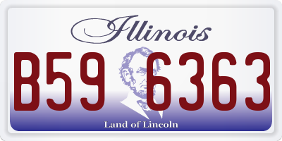 IL license plate B596363