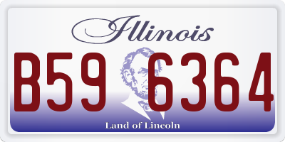 IL license plate B596364