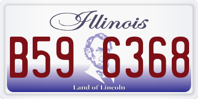 IL license plate B596368