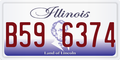 IL license plate B596374