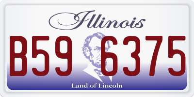IL license plate B596375