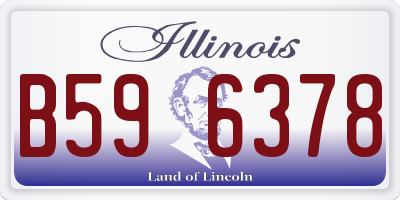IL license plate B596378
