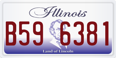 IL license plate B596381