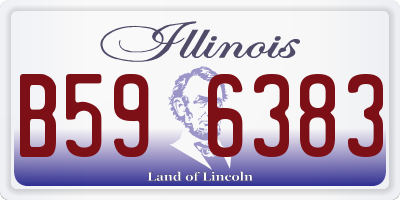 IL license plate B596383