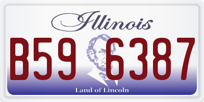 IL license plate B596387