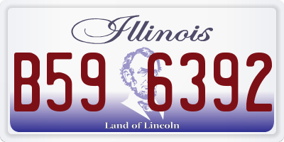 IL license plate B596392