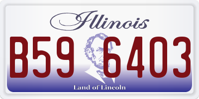 IL license plate B596403