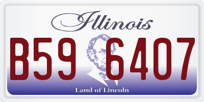 IL license plate B596407