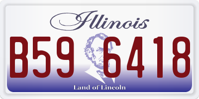 IL license plate B596418