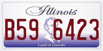 IL license plate B596423