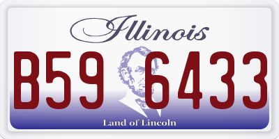 IL license plate B596433