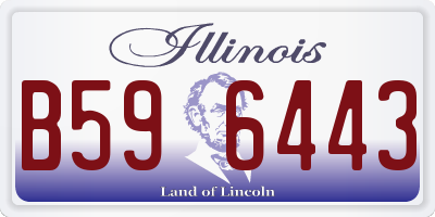 IL license plate B596443