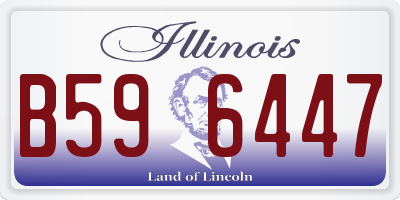 IL license plate B596447