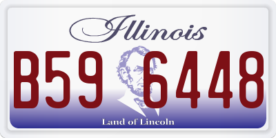 IL license plate B596448