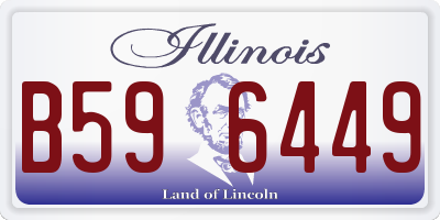 IL license plate B596449