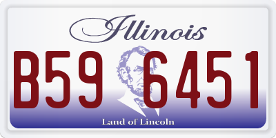 IL license plate B596451