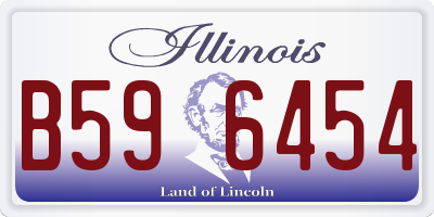 IL license plate B596454