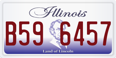 IL license plate B596457