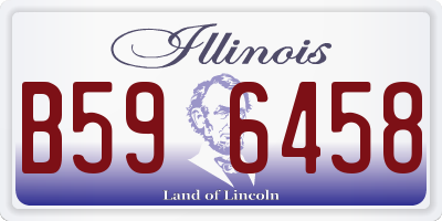 IL license plate B596458