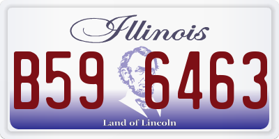 IL license plate B596463
