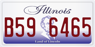 IL license plate B596465