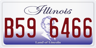 IL license plate B596466