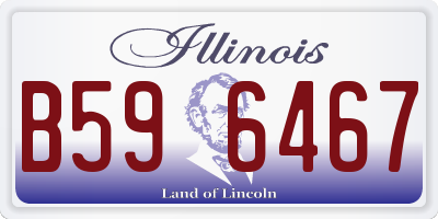 IL license plate B596467