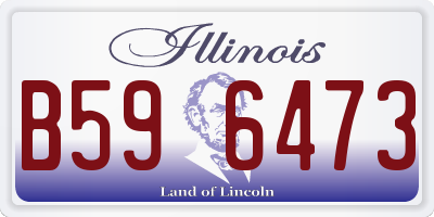 IL license plate B596473