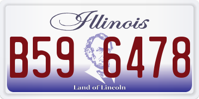 IL license plate B596478
