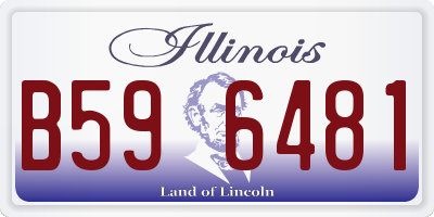 IL license plate B596481