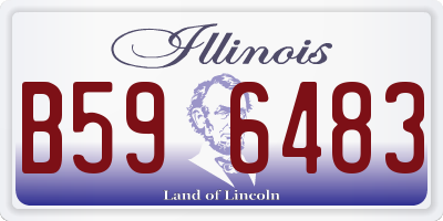 IL license plate B596483