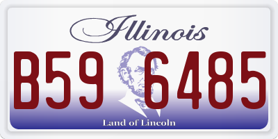 IL license plate B596485