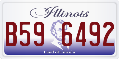 IL license plate B596492