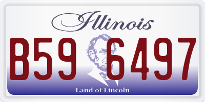 IL license plate B596497