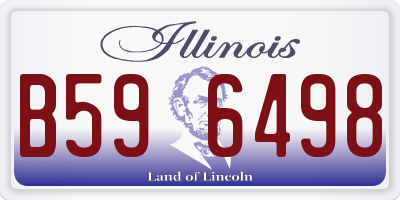 IL license plate B596498