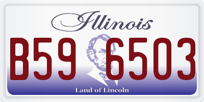 IL license plate B596503